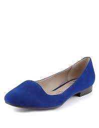 Suede Wide Fit Almond Toe Pumps Footglove M S Pumps Ballet Pumps Suede