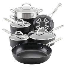 Hi, hon! danielle gestured at the full stove. Kitchenaid Nonstick Hard Anodized 11 Piece Cookware Set In Black Bed Bath Beyond
