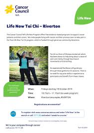 Calling our cancer nurses on 13 11 20 is the best way to access our services and resources. Cancer Council Tai Chi Riverton Perth Tai Chi Academy