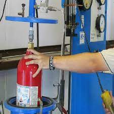 Fire extinguishers also need to be recharged occasionally as part of their regular maintenance routine. Hydrostatic Testing Refilling Of 5kg Co2 Fire Extinguisher Fire Supplies
