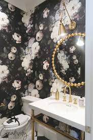 Bedroom Black And White Floral Wallpaper 2018 Utah Valley Parade Of Homes Recap Powder Room Wallpaper Room Wallpaper Powder Room Design