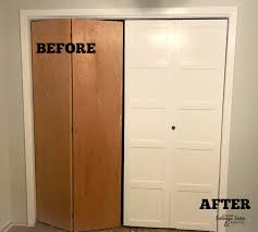 Is the first thing you see in your bedroom a set of plain closet doors? Diy Updating Bi Fold Closet Doors Salvage Sister And Mister