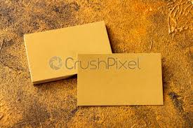 ) create custom business cards with printable cardstock. Mockup Of Golden Foil Blank Business Cards Stack And Single Stock Photo Crushpixel