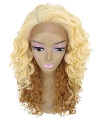 LUXLUXE Mariah Curly 16 Inch Long 7x4 Hand-Tied Lace Front Wig, BLT-0112