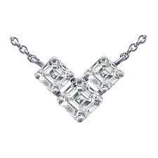 Three Stone Necklaces And Pendants From Mdc Diamonds Nyc Asscher Diamond Diamond Pendant White Gold Pendant Necklace