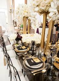 Black And White Theme For Debut Elegant Black And Gold Wedding Ideas 16 Weddingomania Gold Wedding Colour Theme Wedding Deco Gold Wedding Colors