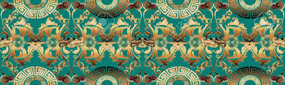 Wallpaper borders typically go at the top of the wall that touches the ceiling, but another common design trick is to place these borders as a chair rail around a room. Baroque Border Vintage Gold 3d Seamless Pattern Vector Floral Royalty Free Cliparts Vectors And Stock Illustration Image 98423909