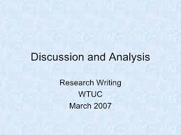 The above are just a few research question examples that you can gain inspiration from. Writing The Discussion And Analysis
