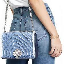 Kate Spade Amelia Jeweled Medium Convertible Flap Shoulder Bag Denim Nwt Nicola 98687330282 Ebay