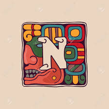 Your own research for each letter of the alphabet to illustrate, define and. Letter N Logo In Aztec Mayan Or Incas Style Native American Symbol With Warrior Or God Face Perfect For Ethnic Labels Sport Emblem Tattoo Design And Tribal Identity Etc Royalty Free Cliparts