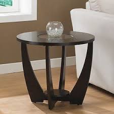 Archer End Table Espresso Finish With A Storage Shelf Underneath And A Glass Center Looks Amazing In A Espresso End Table Glass Top End Tables Glass End Tables