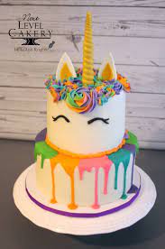 Chocolate unicorn and rainbow cake. Rainbow Unicorn 2 Tiered Cake White Chocolate Ganache Drip Cake Drip Cakes Cake Savoury Cake