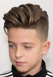 How To Cut Boys Hair Layering Blending Guides Pomp fade haircut for boys. to cut boys hair layering blending