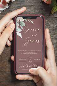 Evite Smartphone Invitation Electronic Wedding Invitation Template Wedding Template Iphone Di 2021