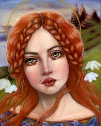 Bride” a Scottish version of the goddess Brigid is my newest piece. I  started her 5 years ago and just didn't finish her for some unknown reason.  Seems that happens to me