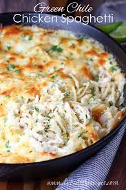 Baking dish coated with cooking spray. Green Chili Chicken Spaghetti Let S Dish Recipes