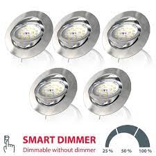 einbaustrahler led 5er set deckenspot ultra flach einbauleuchte strahler dimmbar ebay led einbaustrahler dimmbar led einbaustrahler einbauleuchten