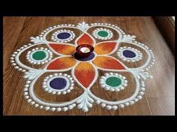 Freehand Flower Rangoli Designs With Colours Diwali Rangoli Design With Colours By Shital Daga Rangoli Designs Rangoli Border Designs Colorful Rangoli Designs