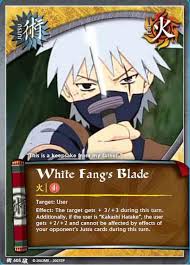 Naruto is a manga by masashi kishimoto, who adapted the J 605 White Fang S Blade Common Naruto Ccg Card