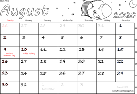 Crypto 2020 is organized by the international association for cryptologic research (iacr). August 2020 South Africa Calendar Free Printable Pdf