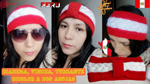 🇵🇪Diadema, vincha, turbante bicolor tejido en dos agujas paso a paso.  #fiestaspatrias #peru.