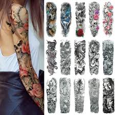 No tienes que subir todo el brazo para sorprender a una multitud. 25 Diseno Impermeable Etiqueta Engomada Del Tatuaje Temporal Brazo Completo Brazo De Gran Tamano Tatoo Flash Falso Tatuajes Manga Para Hombres Mujeres Nina Por Funnail 2 2 Es Dhgate Com