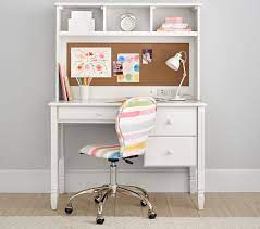 Mia 3 drawer kids desk & hutch white smooth finish. Madeline Kids Storage Desk Hutch Pottery Barn Kids