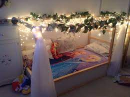 princess bed hack from ikea kura loft bed big kids room toddler girl room girl room