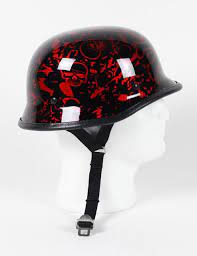 Red Wine German Boneyard Skull Motorcycle Helmet 57 95 Germanhelmet Motorcyclehelmet Motorcyclehe Skull Motorcycle Helmet Novelty Motorcycle Helmets Helmet