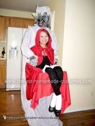 This year, i decided to be little red riding hood for halloween. Coolest Homemade Grannie Wolf Carrying Little Red Riding Hood Costume