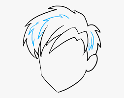 From shōnen spikes to the sailors' characteristic hairstyles, haircuts and hairstyles are an important element of anime's visual language. How To Draw Manga Hair Simple Male Anime Hair Drawing Free Transparent Clipart Clipartkey