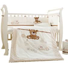 This cute, cuddly design features an adorable. 9pcs Cotton Baby Cot Bedding Set Newborn Cartoon Bear Crib Bedding Detachable Quilt Pillow Bumpers Sheet Cot Bed Linen 4 Size Cot Bedding Set Baby Cot Bedding Setbedding Set Aliexpress