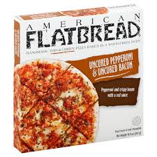 Cook for five to eight minutes — and that's it. American Flatbread Uncured Pepperoni Uncured Bacon Pizza Shop American Flatbread Uncured Pepperoni Uncured Bacon Pizza Shop American Flatbread Uncured Pepperoni Uncured Bacon Pizza Shop American Flatbread