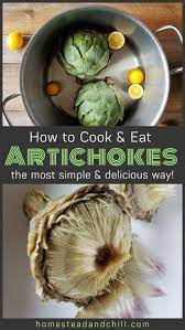 The Best Easiest Way To Cook Eat An Artichoke Homestead And Chill In 2020 Artichoke Recipes Fresh Artichoke Recipe How To Cook Artichoke