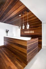 Heat Treated Wooden Ceiling And Desk Private Bank In Montreal Lombard Odier With Images Wooden Ceiling Design Wooden Ceilings Wooden Reception Desk