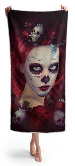The Day Of The Dead Beach Towels for Sale