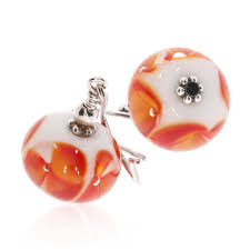 Find great deals on ebay for murano glass flowers. Orange Floral Murano Glass Earrings Heidi Kjeldsen