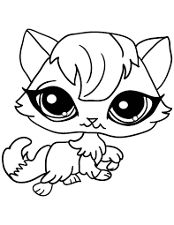 Print out animals coloring pages of crocodile baby. Big Eyed Female Cat For Pet Coloring Page Coloring Sky