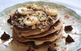 Pancakes Con Nutella E Banane Idee Alimentari Ricette Pancake Al Cocco