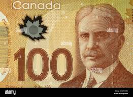 100 bill canada hi-res stock photography and images