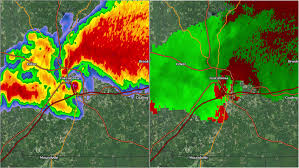 When you're looking at the radar to spot a tornado, you want to look for couplets. 2011 Tuscaloosa Alabama Tornado Reflectivity Stock Footage Video 100 Royalty Free 19140025 Shutterstock