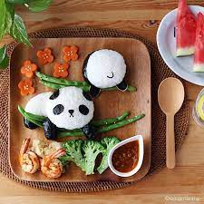 hang in there panda food art by samantha lee leesamantha https lomejordelaweb es food humor panda food food art for kids