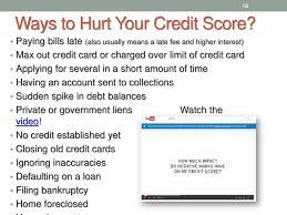 Depending on your credit status prior to the auto loan modification (current or delinquent) the ramifications for your credit score will differ. Credit Scores Creditworthiness Ppt Download