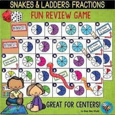 Fractions Game Snakes And Ladders Fraction Games Fractions Snakes And Ladders