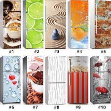 January 12, 2018 by kayla terry. 3d Self Adhesive Refrigerator Wrap Freezer Sticker Door Kid S Art Fridge Door Cover Wallpaper Wall Sticker Wish