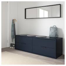 Nordmela Kommode 4 Skuffer Blasvart Ikea Commode 4 Tiroirs Commode Bleu Commode