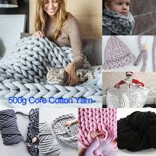 This cotton tube yarn is excellent for your very first diy chunky knit project. 500g Super Thick Chunky Yarn Cotton Tube Yarn Merino Wool Alternative Diy Bulky Arm Knitting Blanket Hand Knitting Spin Yarn Wish