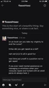 Copy facebookpinteresttwitteremail {{ shortrepliescount }}. One Dm Away From Winning Incel Bingo As Ever This Guy Is Harassing Me About My Sexual Trauma Which I Ve Been Told By Mods Means I Don T Need To Block Out His