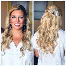 Brush your hair out to detangle straight section off the top half of your hair by starting right above your ears and pulling all of the hair up to then, use bobby pins to shape and neaten the topknot in the front and back. Pin On Duette Wedding Hair And Makeup