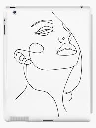 Woman In One Line Ipad Retina 3 2 Snap Case By Valeria Art In 2021 Face Art Drawing Unique Drawings Abstract Face Art